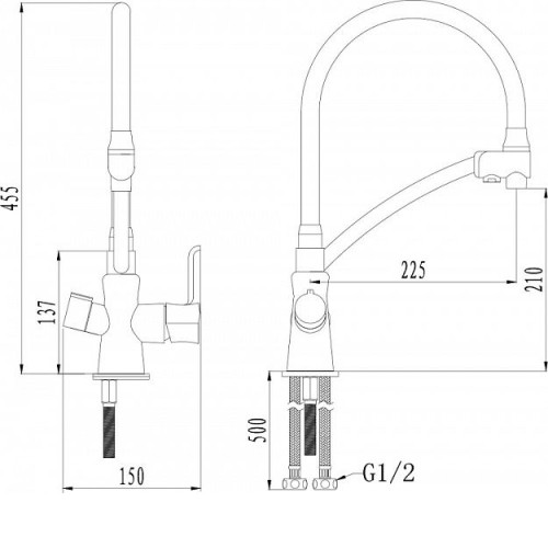 Смеситель LEMARK Comfort LM3070C-White хром/белый