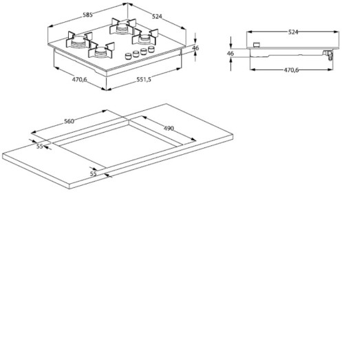 Поверхность BEKO HSLG64425ST