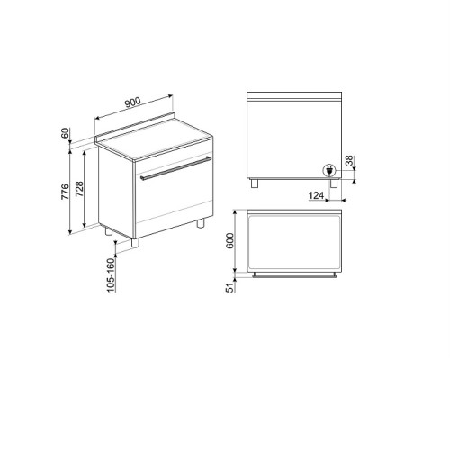 Варочный центр SMEG SUK91CMX9