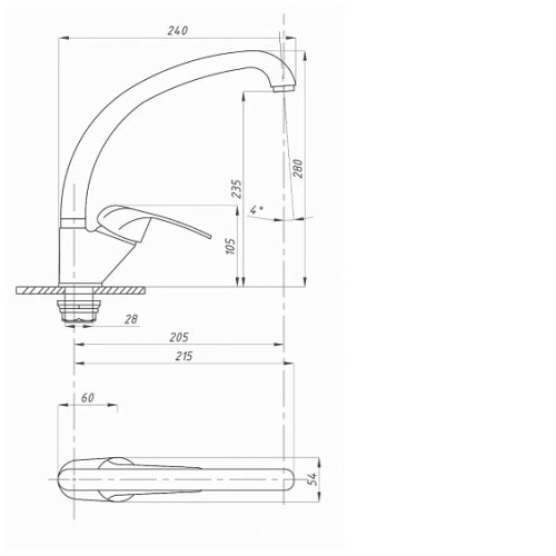 Смеситель ПРОФСАН PSM-337-037 ProfECO