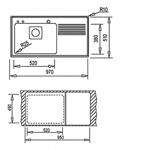 Кухонная мойка TEKA frame 1b 1d plus right polished