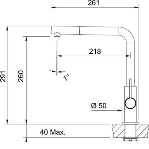 Смеситель FRANKE Neptune Evo nozzle черный матовый (115.0373.945)