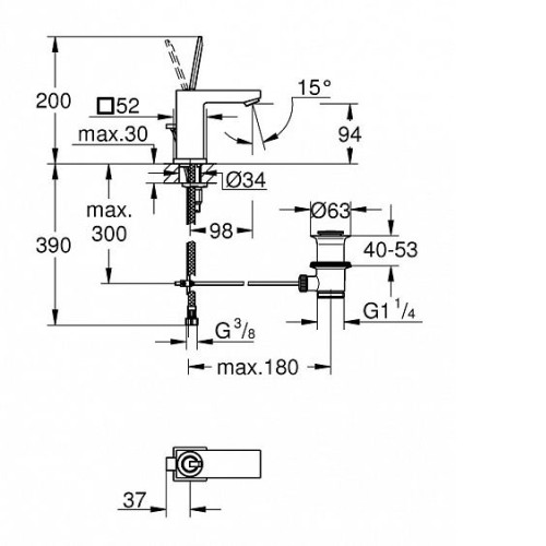 Смеситель GROHE Eurocube Joy 23654000