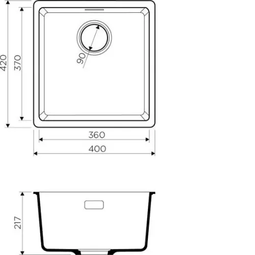 Кухонная мойка OMOIKIRI Kata 40-U-WH (4997525)