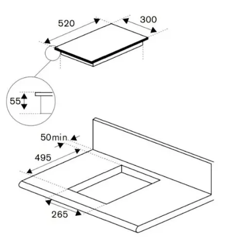 Варочная поверхность BERTAZZONI P302I23NVS