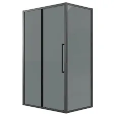 Душевое ограждение GROSSMAN 100.K33.02.130.21.10-200.K33.02.90.21.10 черный матовый