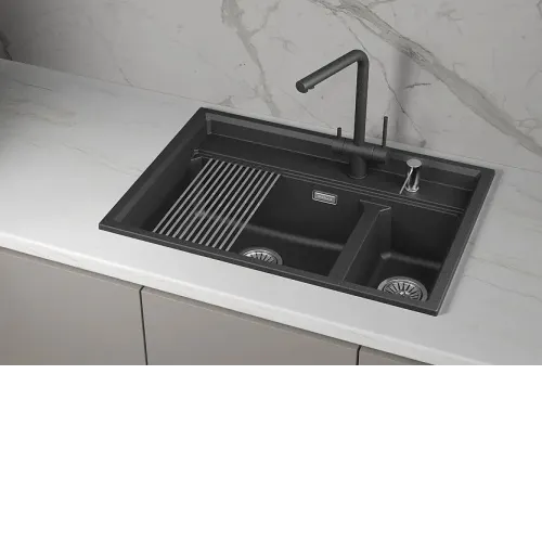 Кухонная мойка GRANULA KS-7302i черный