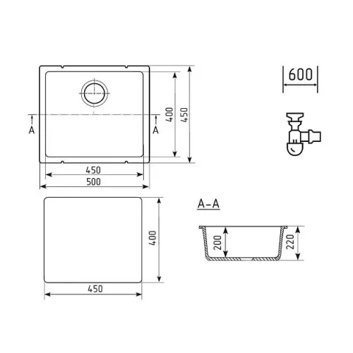 Кухонная мойка WEISSGAUFF WGI 45002 Beige