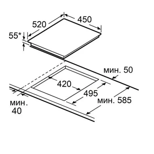 Варочная поверхность MAUNFELD CVI453SBBK LUX