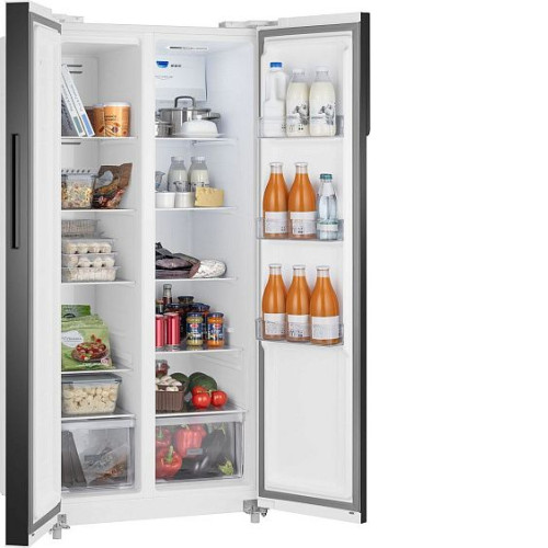 Холодильник WEISSGAUFF WSBS 500 Inverter NoFrost White Glass