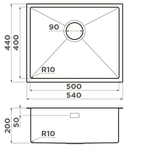 Кухонная мойка OMOIKIRI Taki 54-U/IF Nano-IN (4993034)