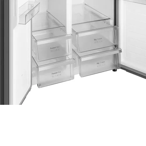 Холодильник WEISSGAUFF WSBS 590 Inverter NoFrost Water Dispenser Grey