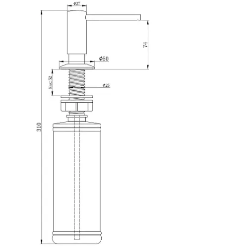Дозатор PAULMARK Decus D004-GRM