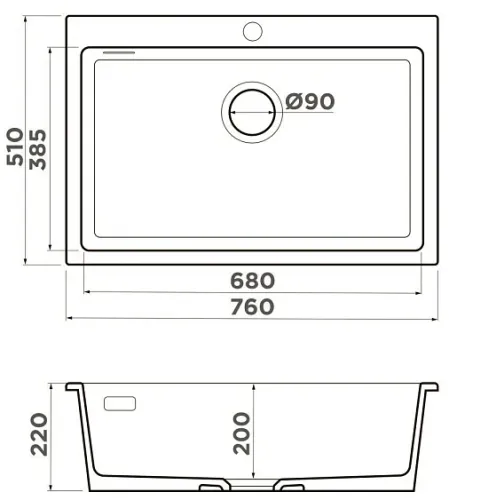 Кухонная мойка OMOIKIRI Omishima 76-WH Glossy (4997483)