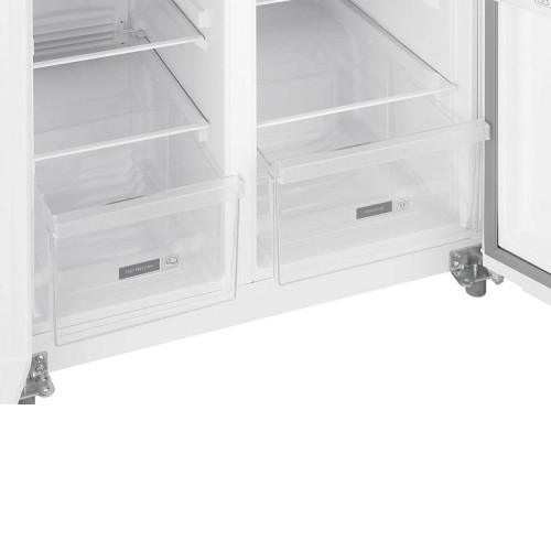 Холодильник WEISSGAUFF WSBS 500 Inverter NoFrost White Glass