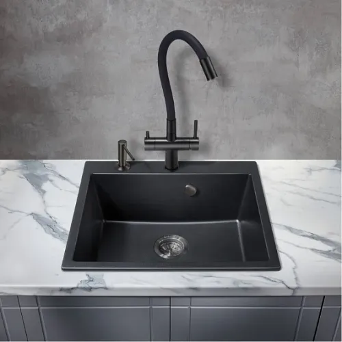 Смеситель MILACIO Ultra MCU.560.TBB Total Black/черный шланг