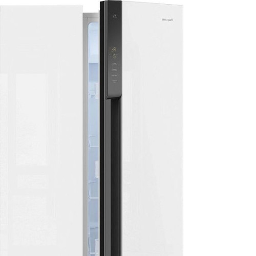 Холодильник WEISSGAUFF WSBS 500 Inverter NoFrost White Glass