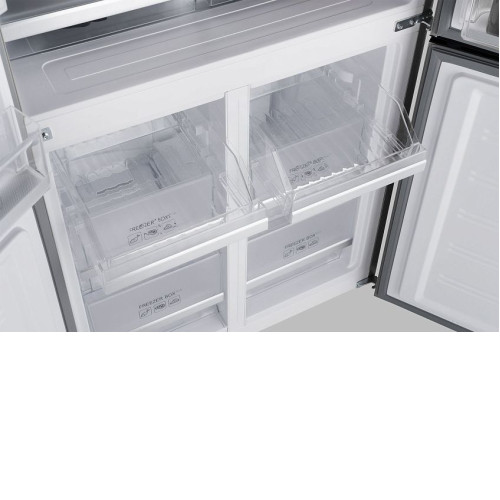 Холодильник WEISSGAUFF WCD 450 Bru Steel Glass NoFrost Inverter