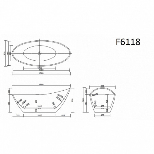 Ванна FRANK F6118 White