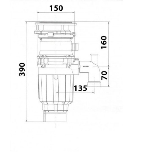 Измельчитель пищевых отходов BONE CRUSHER ВС 910 AS-Slim Line