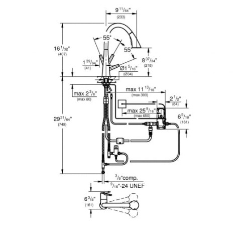 Смеситель GROHE Zedra Touch 30219002