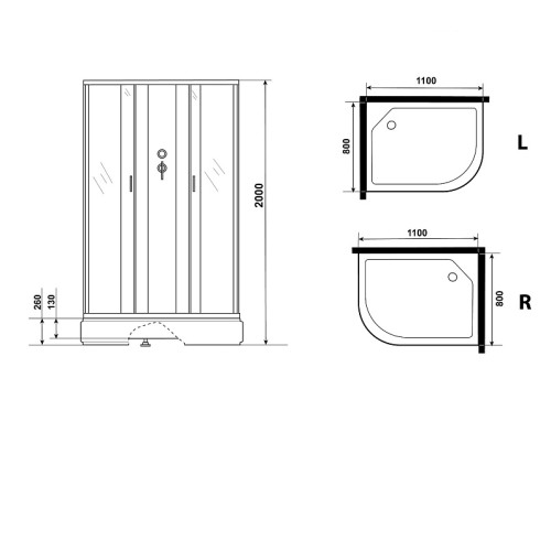 Душевая кабина NIAGARA NG-33184-14LBKG