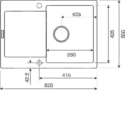Кухонная мойка KUPPERSBERG MODENA 1B1D GREY
