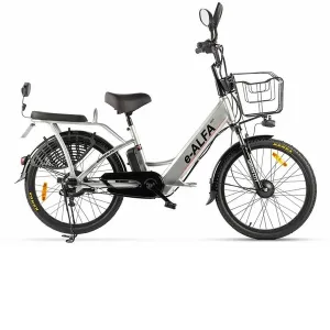 Велогибрид GREEN CITY e-ALFA New серебристый