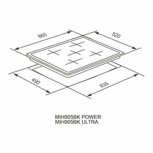 Варочная поверхность MEFERI MIH905BK ULTRA