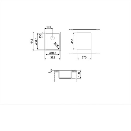 Кухонная мойка SMEG VFU34SFR
