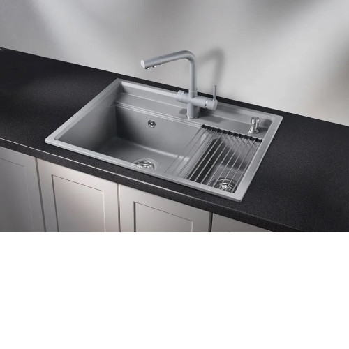 Кухонная мойка GRANULA KS-7302 алюминиум
