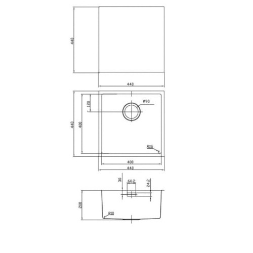 Кухонная мойка IDDIS Edifice EDI44S0i77