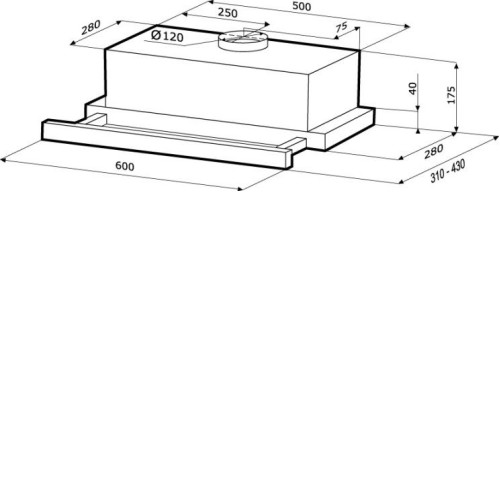 Вытяжка KRONA Kamilla 600 sensor X/W (2 мотора)
