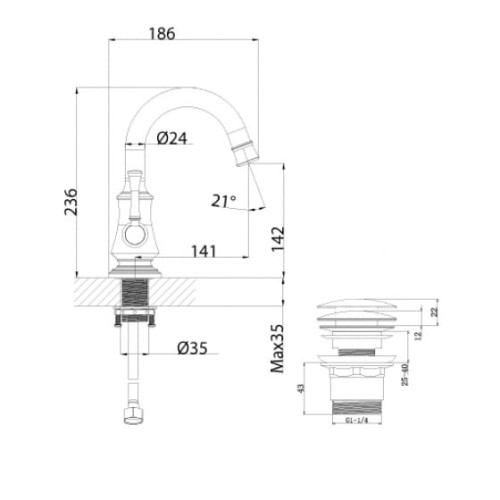 Смеситель LEMARK Peretto LM6307RB