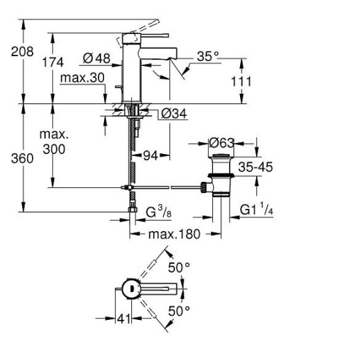 Смеситель GROHE Essence+ 32898001