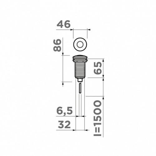 Пневматическая кнопка для измельчителя OMOIKIRI SW-01 GM (4996041)
