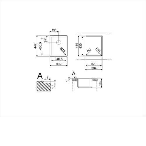 Кухонная мойка SMEG VFU34SFR