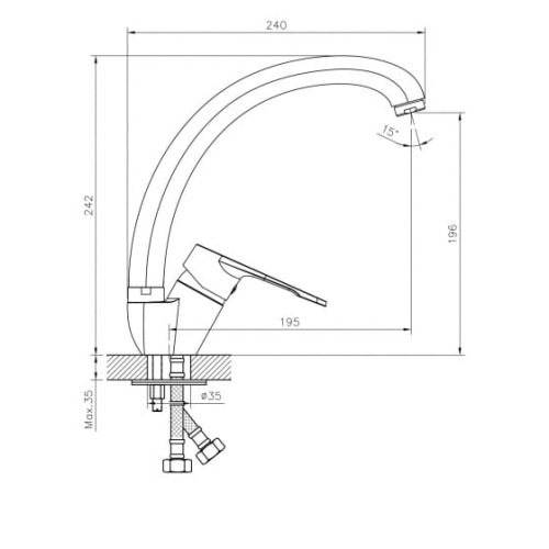 Смеситель DECOROOM DR23021 хром