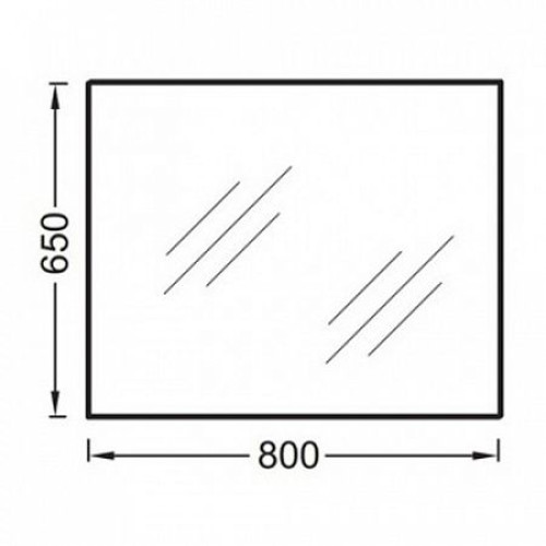Зеркало JACOB DELAFON Ola EB1098-RU 80х65 см