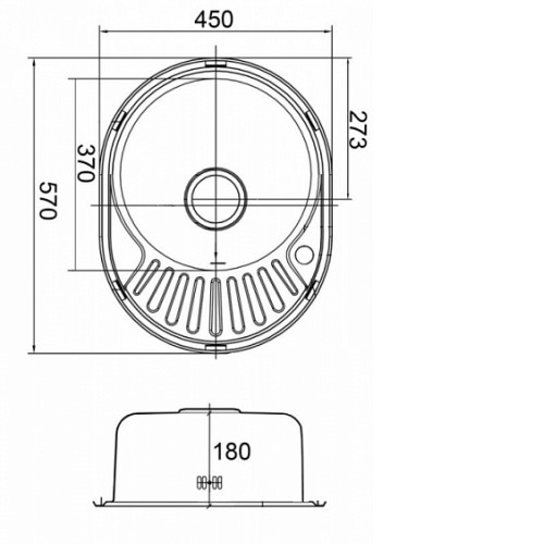 Кухонная мойка EMAR ЕМ-5745 Electrolize