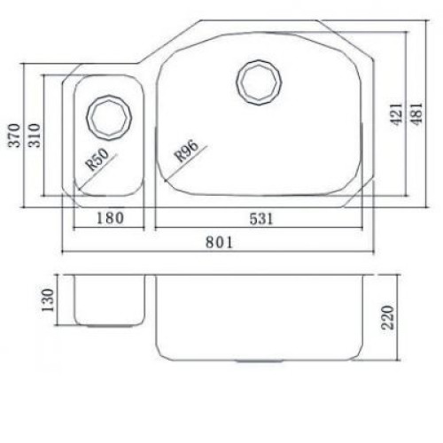 Кухонная мойка OULIN OL-U601