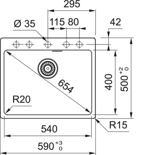 Кухонная мойка FRANKE MRG 610-54 черный матовый (114.0696.194)
