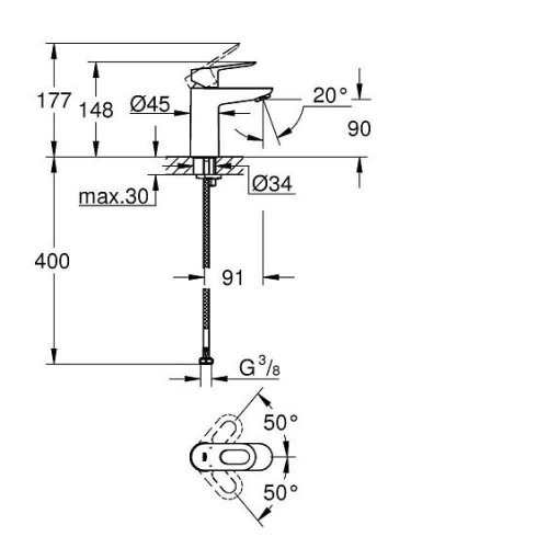 Смеситель GROHE BauLoop 23337000