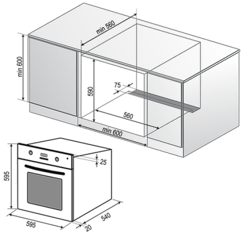 Духовой шкаф RAINFORD RBO-2617 White