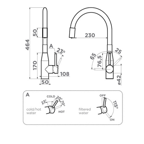 Смеситель OMOIKIRI Yatomi-2-Plus BN-WH (4994345)