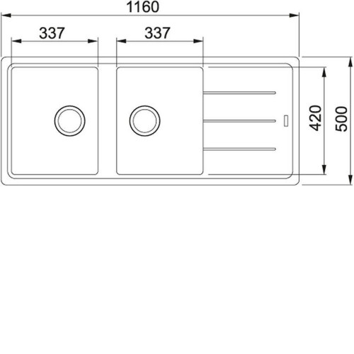 Кухонная мойка FRANKE BFG 621-116 белый (114.0276.593)