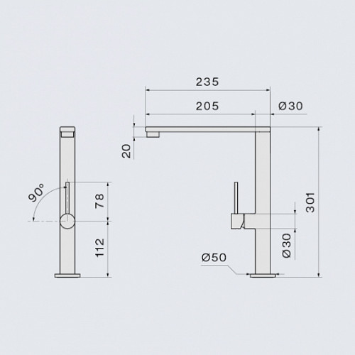 Смеситель FALMEC PURE STEEL (MPSF.00#SSF)