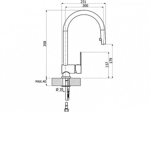 Смеситель ALVEUS ARC 20-P CHR