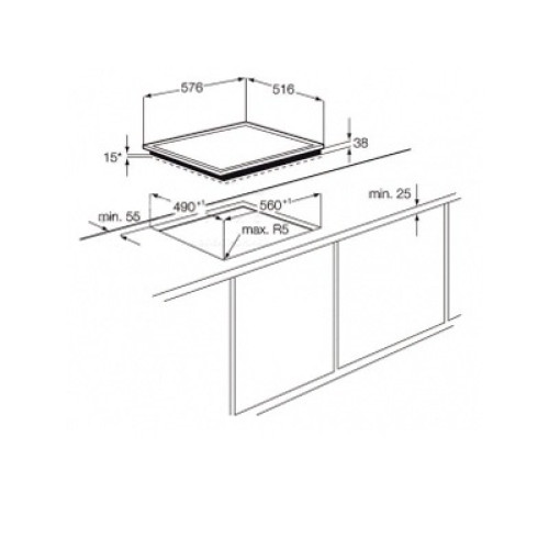 Варочная поверхность ELECTROLUX EHF16240XK