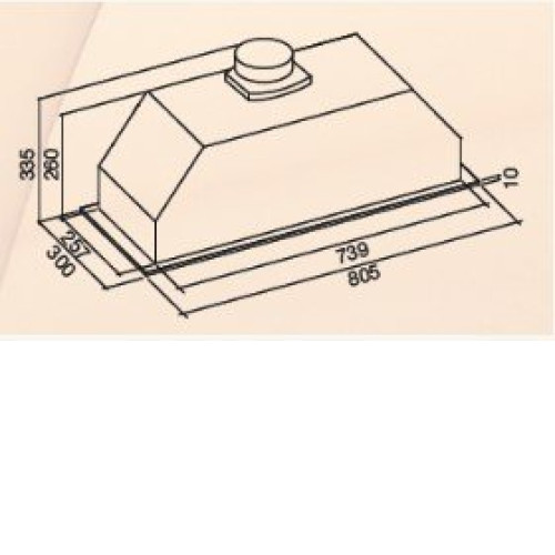 Вытяжка FALMEC GRUPPO INCASSO ECO 70 (600) INOX